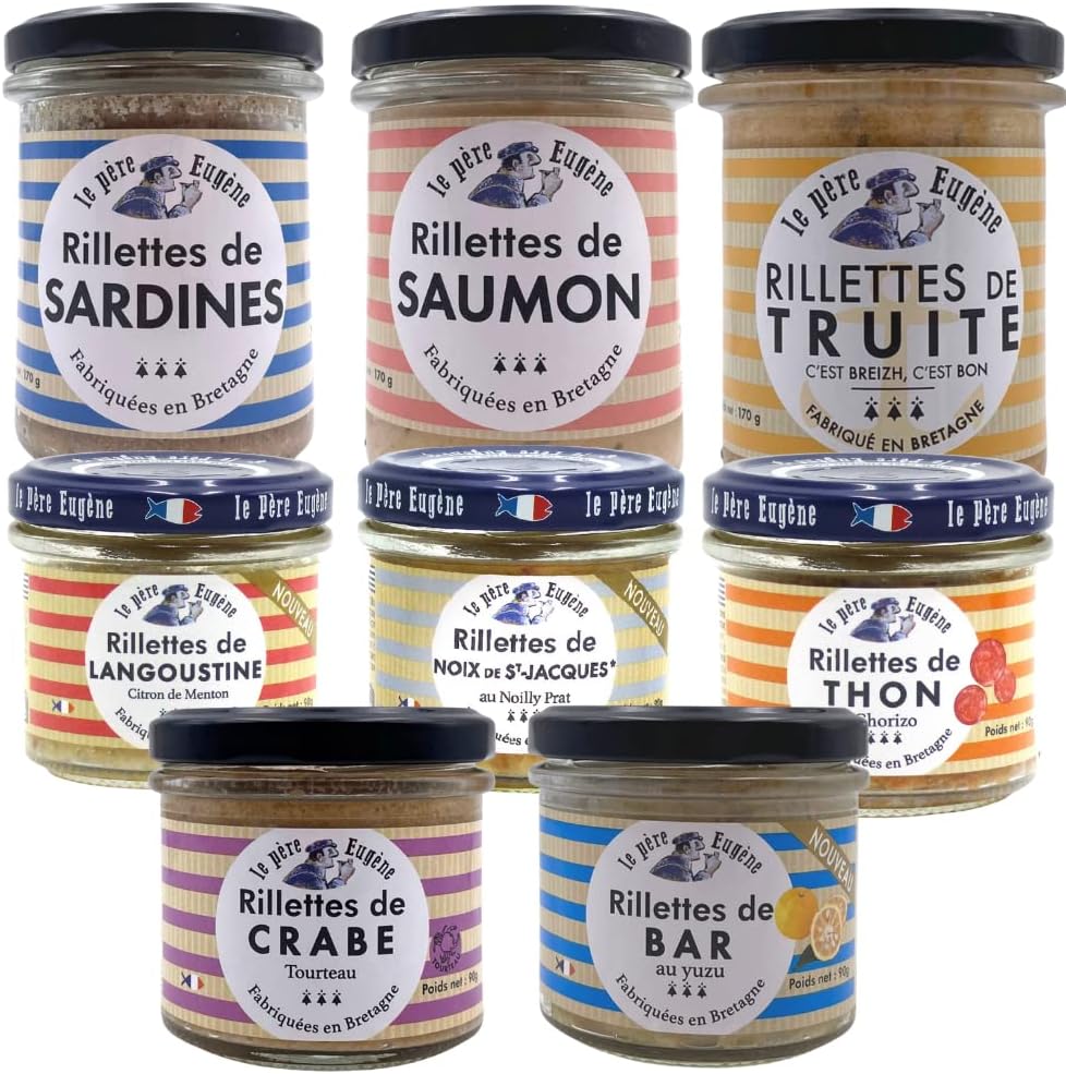 Fish and Seafood Rillettes Selection x 8 Jars