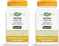 Vista 1 de Nature's Way MSM 1000 mg - Suplemento para la salud de las articulaciones* - Con metilsulfonilmetano - Sin gluten y vegano - 200 tabletas