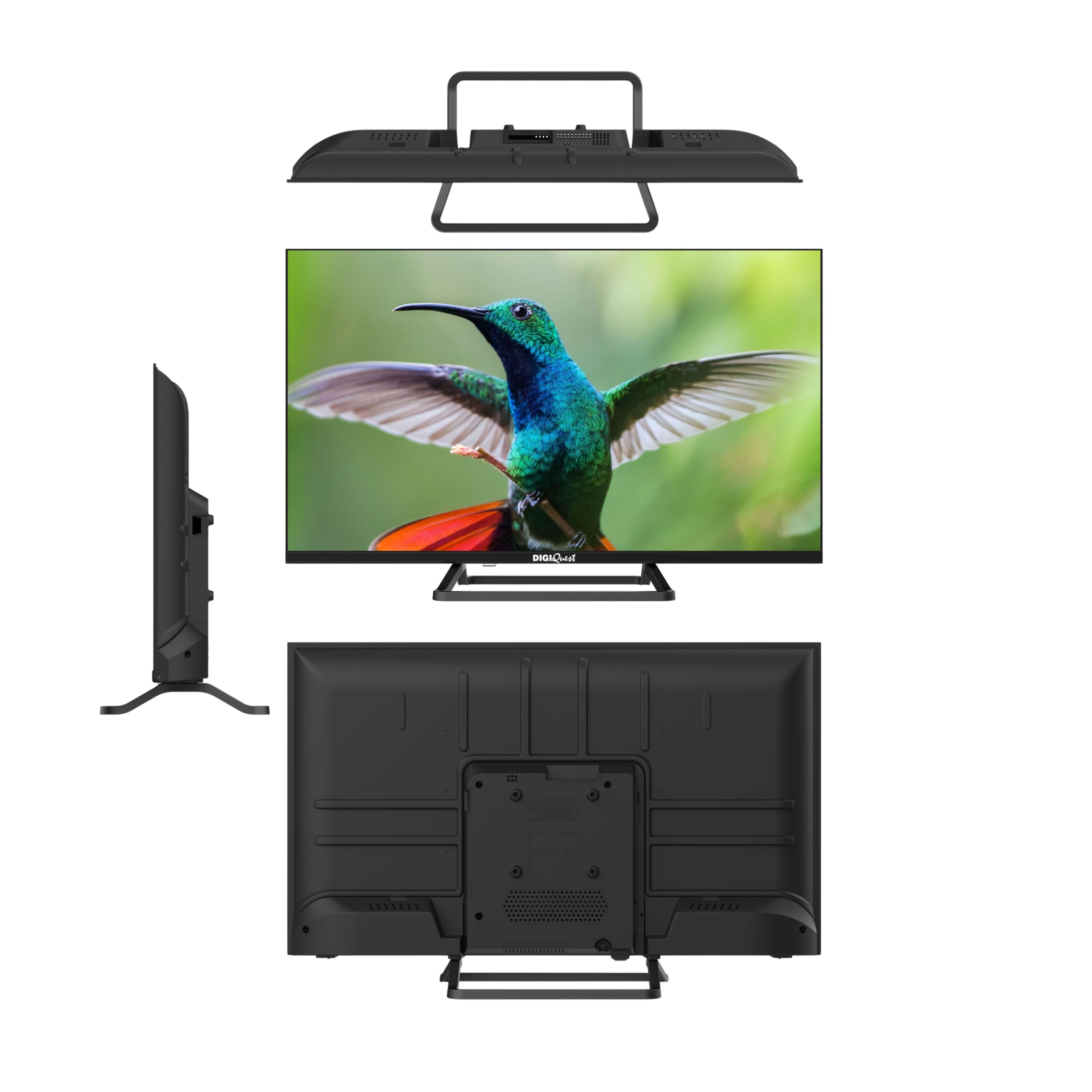 DIGIQUEST TV LED 32 Pollici HD Ready Frameless, DVB-T2/S2 HEVC Main 10, Dolby Digital Plus, 3 HDMI, 2 USB, CI+, Hotel Mode, Controllo Genitori – Certificata tivùsat