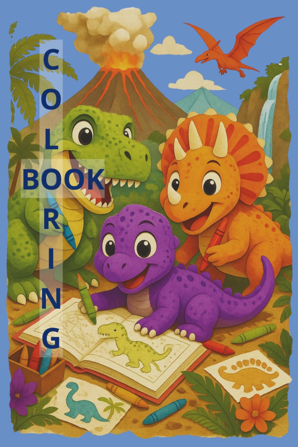 Coloring book, dinosaur edition