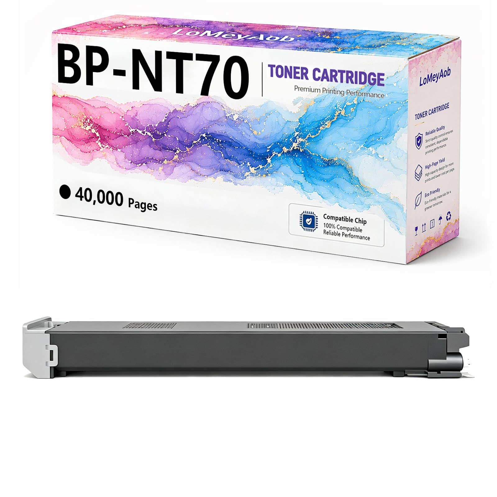 Cartuccia di toner BP-NT70BA, sostituzione ad alta resa per stampante Sharp LaserJet BP-50C26 50C31 50C36 50C45 50C55 50C65 70C31 70C36 70C45 70C55 70C65, colori ricchi ,Black