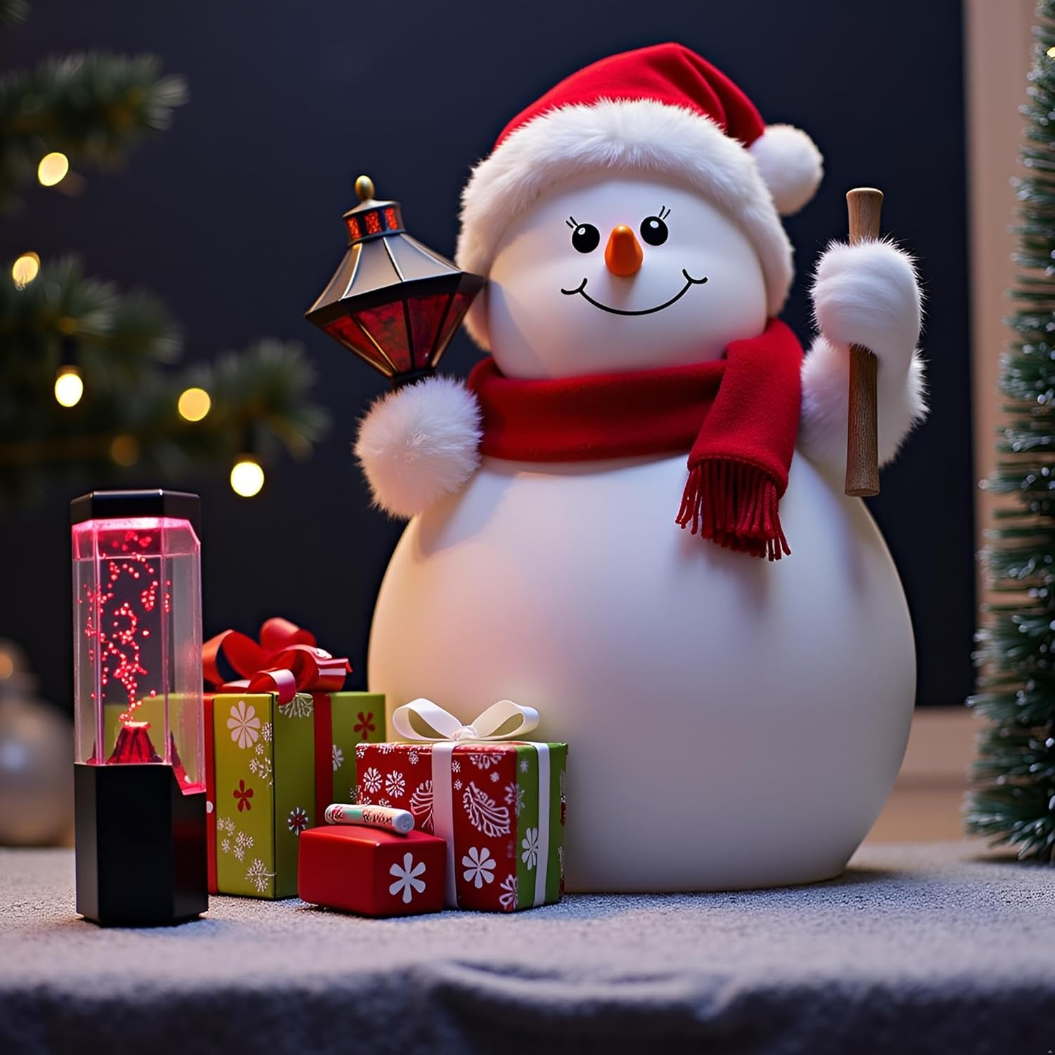 Lightahead® LED Volcano Lamp Red Lava Erupting Mini Led Lit Water Volcano Lamp