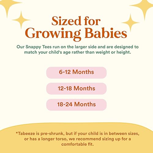 Vista 3 de Shoulder Side Snap Baby Tee with Top Snaps, As Seen on Shark Tank, 100% GOTS Organic Cotton, Toddler Boy/Girl Clothes