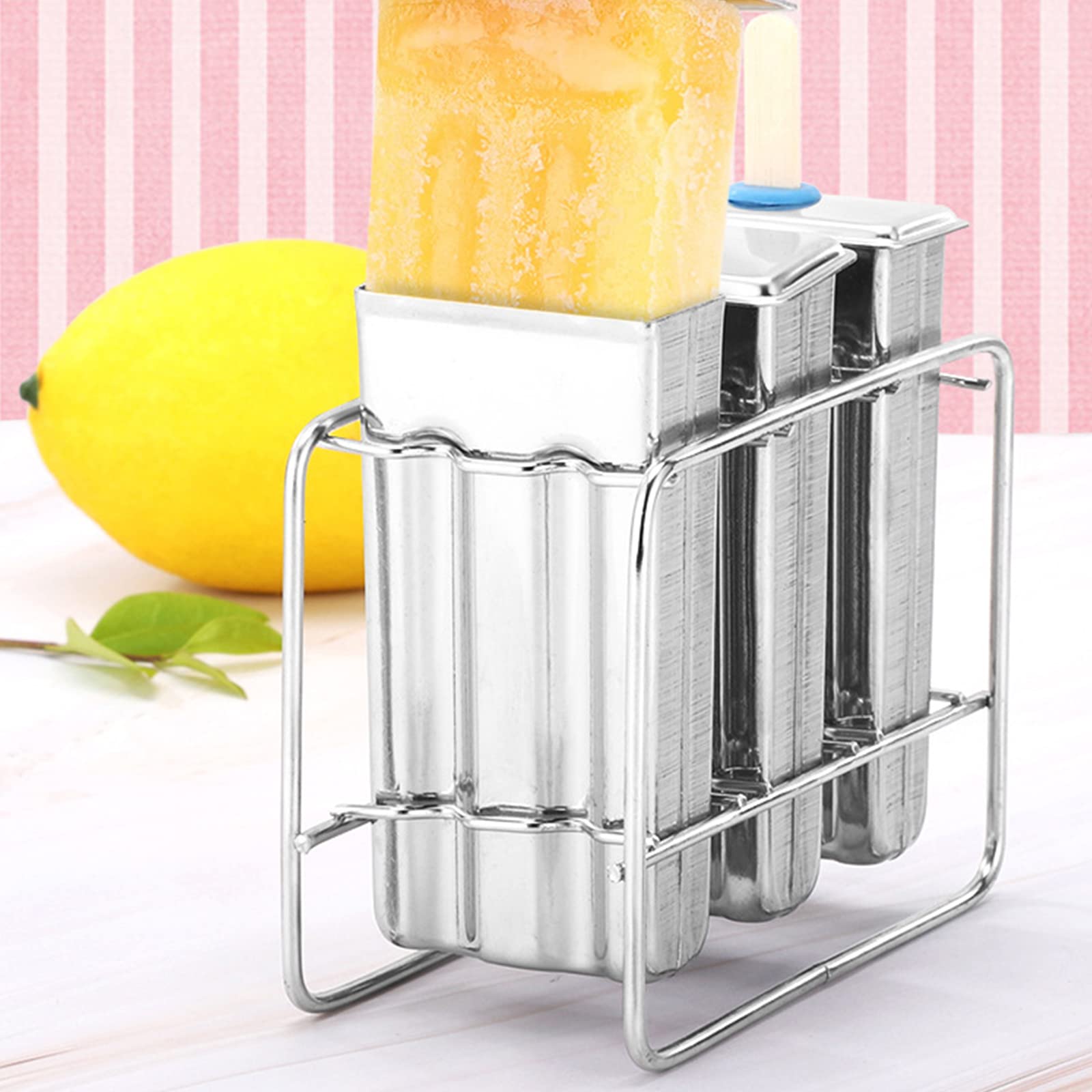 Moldes de acero inoxidable for paletas helado, soporte for palitos(Multicolor)