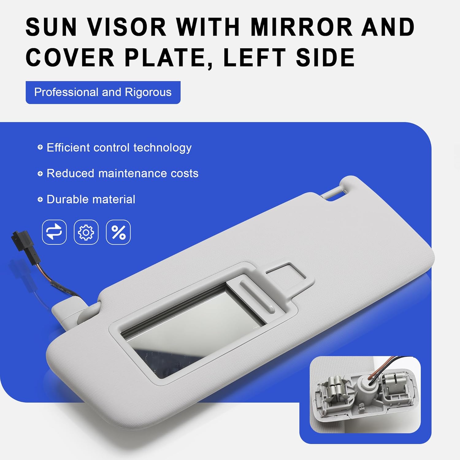 5GG857551 Left Car Front Sun Visor Compatible with VW Golf Passat CC Jetta(Left)