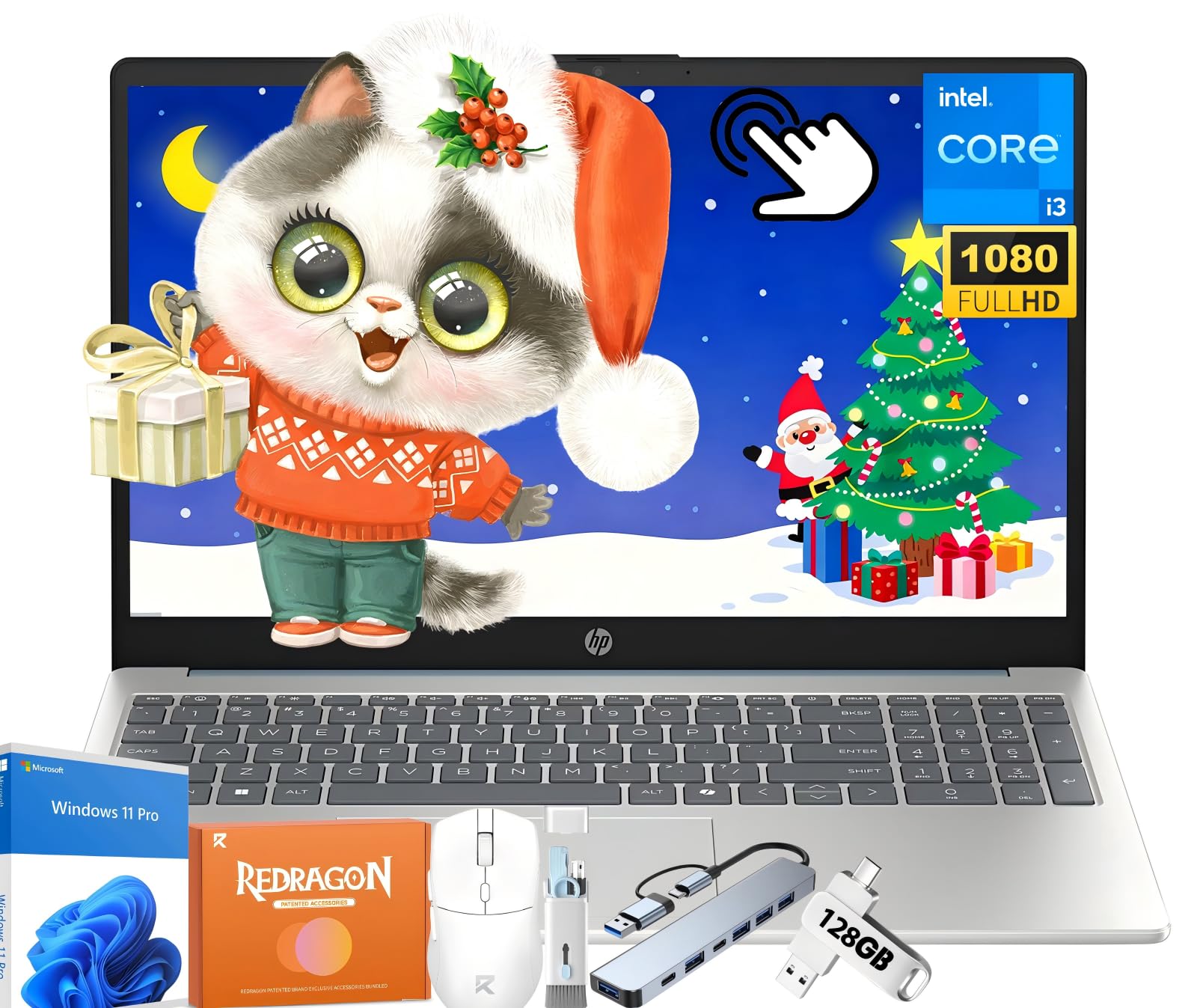 15.6" FHD Touchscreen Laptop for Business & Student, 16 GB RAM, 1 TB SSD, Intel 8-Core Processor, up to 9 Hrs+ Battery, Copilot AI, Windows 11 Pro, Webcam, Wi-Fi 6, Fast Charge, ‎Intel UHD GPU