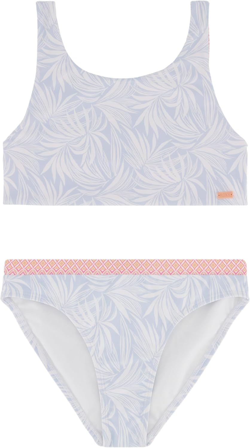 Roxy Girls' Two-Piece Bikini Swimsuit Set, UPF 50+ Sun Protection, Quick-Dry... - Picture 30 of 44