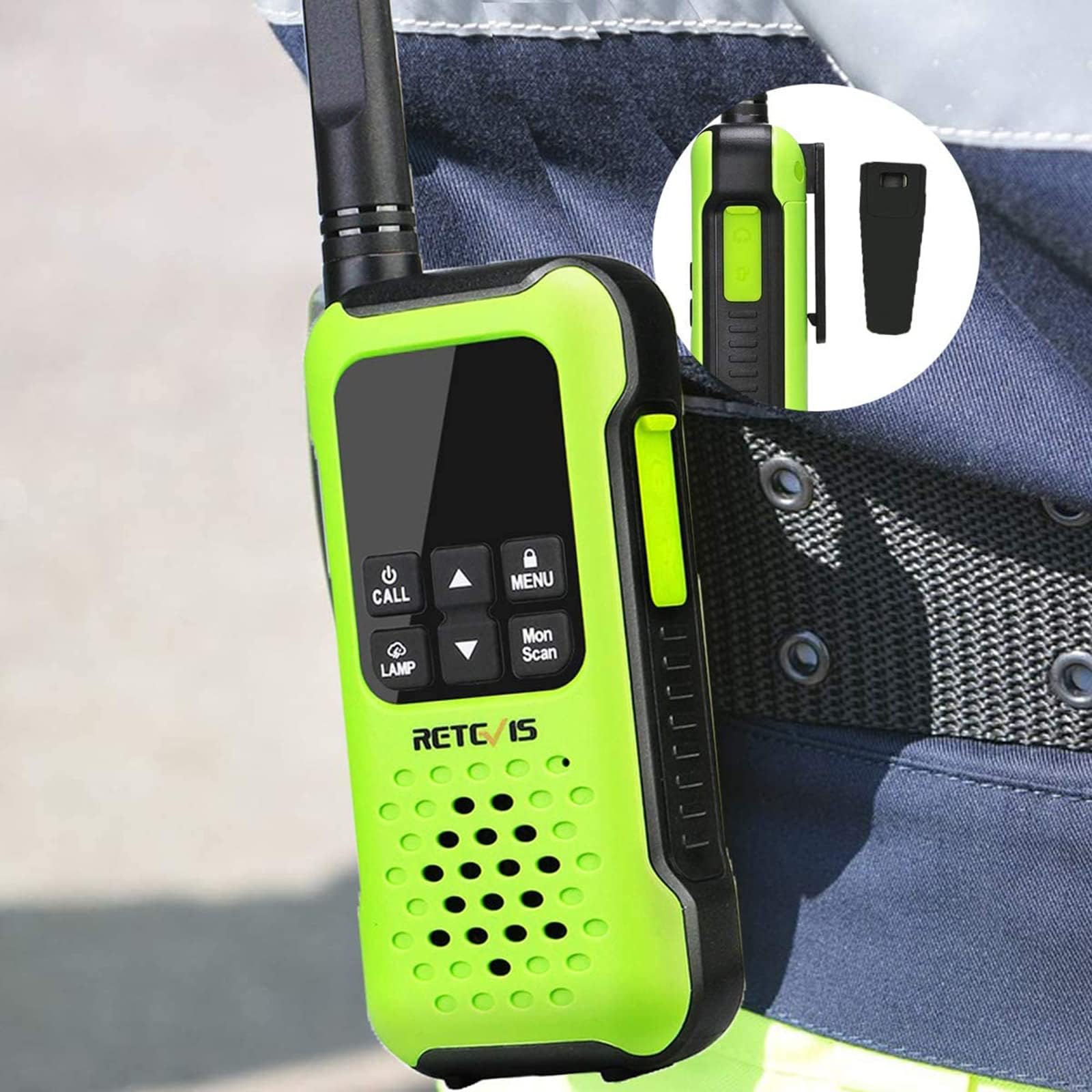 Retevis RT649P IP67 Walkie Talkie Impermeabile Galleggianti Ricaricabili PMR446 16CH Allarme SOS Lungo Raggio 2 Pz