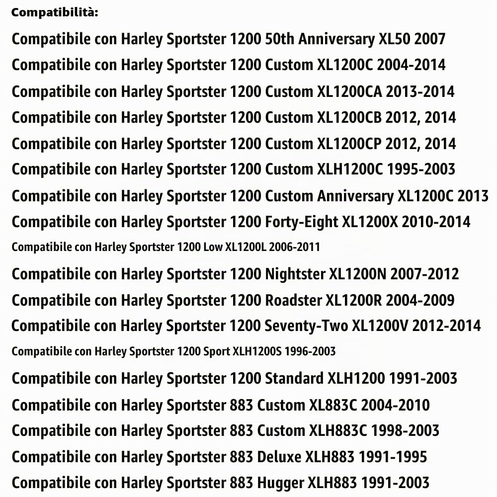 Baceyong Filtro Aria Moto, Kit Sistema di Aspirazione Filtro Aria Moto, Compatibile con Harley Sportster Iron 883 XL883 XL1200 Forty Eight 48 Seventy Two 72 1991-2016, Argento Cromato