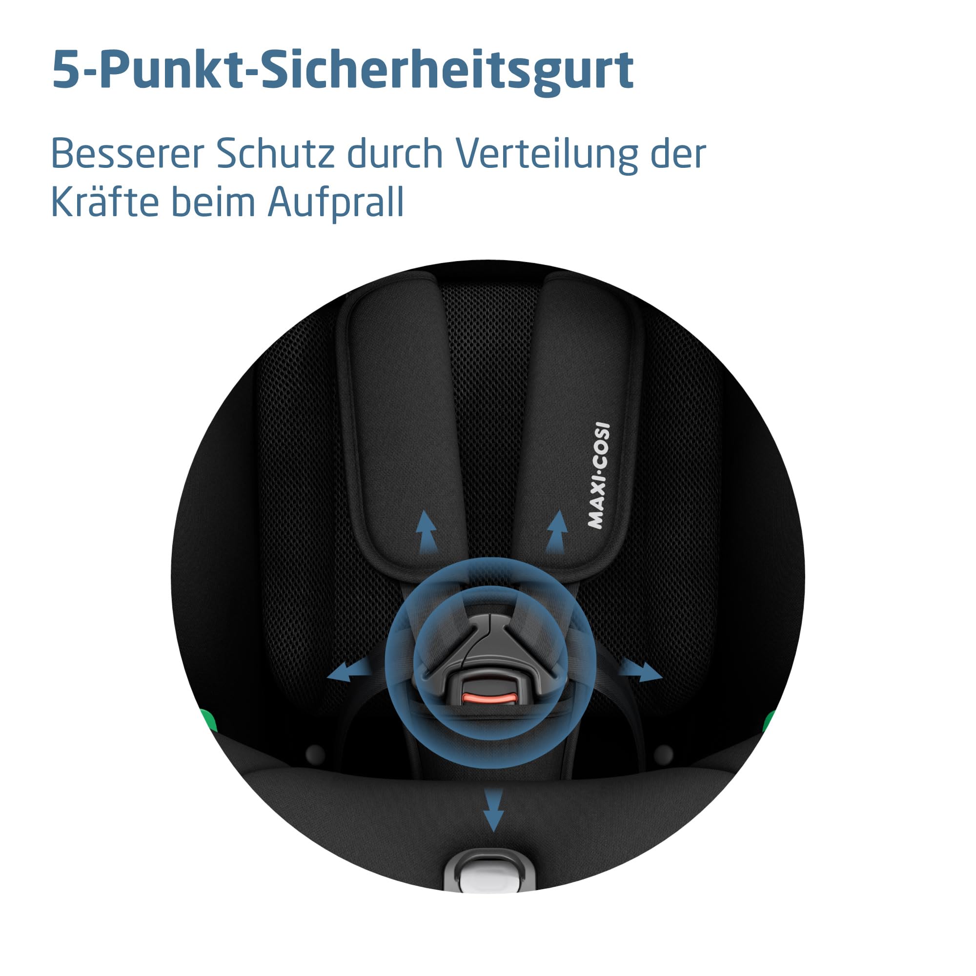 Maxi-Cosi Titan S Comfort i-Size Kindersitz ISOFIX 15 Monate–12 Jahre 76–150 cm 5 Sitzposition 13 Kopfstützenstufen Authentic Black