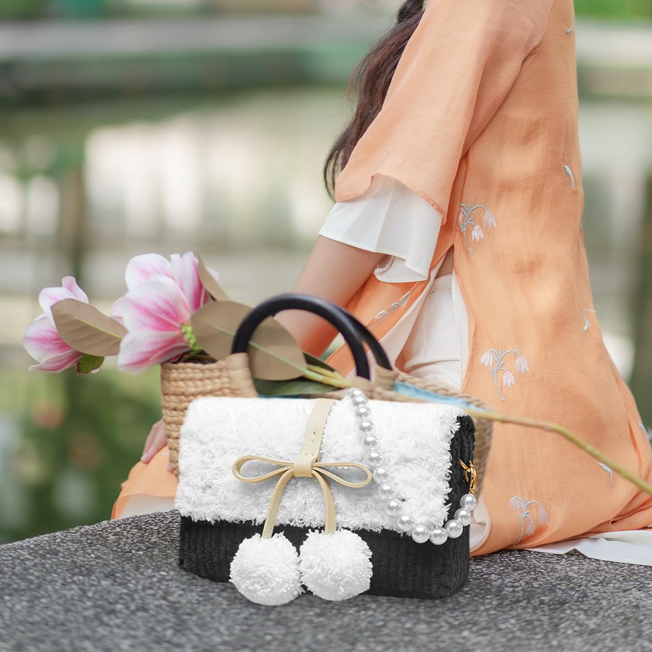 DOITOOL 5 Sätze DIY Handgefertigtes Taschen für Schultertaschen Komplettes Bastelset mit Zubehör für Anfänger und für und Persönliche Modeaccessoires