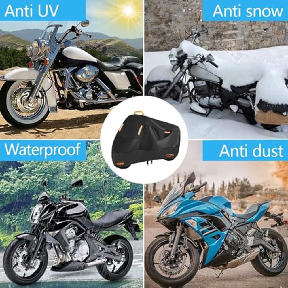 HERTC Telo Coprimoto Impermeabile per VOGE Valico DS900X Dsx900 900dsx 900 DSX DS 900 X 2024,Pertura Moto con Fori di Blocco, Copri Moto da Esterno Anti UV e Antivento,XXXXL