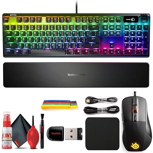 SteelSeries Apex Pro Mechanical Gaming Keyboard + Rival 710 Gaming Mouse