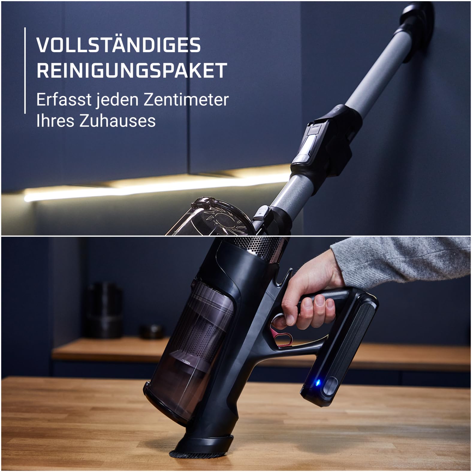 Rowenta X-Force Flex 13.60, bezprzewodowy odkurzacz akumulatorowy, model dla alergików, głęboka siła czyszczenia, przegub elastyczny, 150 W, czas pracy do 60 minut, wyprodukowano we Francji, RH9A36WV