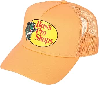 Bass Pro Shops Official Mesh Snapback Trucker Hat – Adjustable Fishing Cap, Red