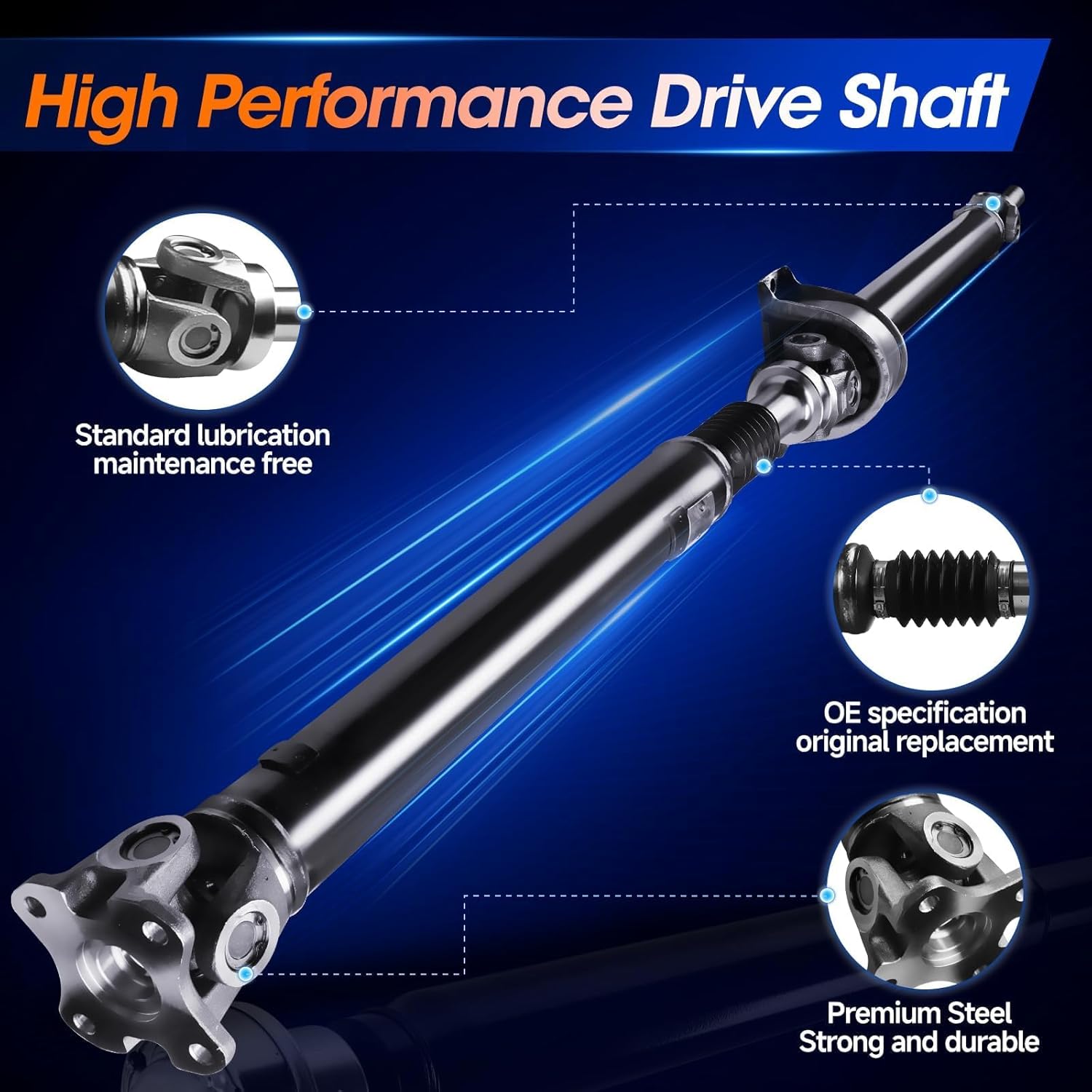 Rear Drive Shaft Prop Shaft Driveshaft Assembly Fit for Ford F-150 2004 2005 2006, V8 4.6L RWD, Replace# 936-805, 8L3Z4R602C
