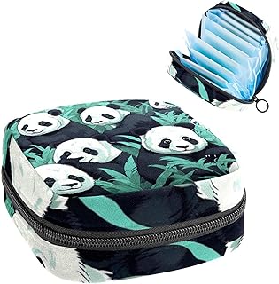 Sanitary Napkin Storage Bag for Feminine Pads, First Period Kit for Women, Panda Portable Menstrual Period Sanitary Pouch