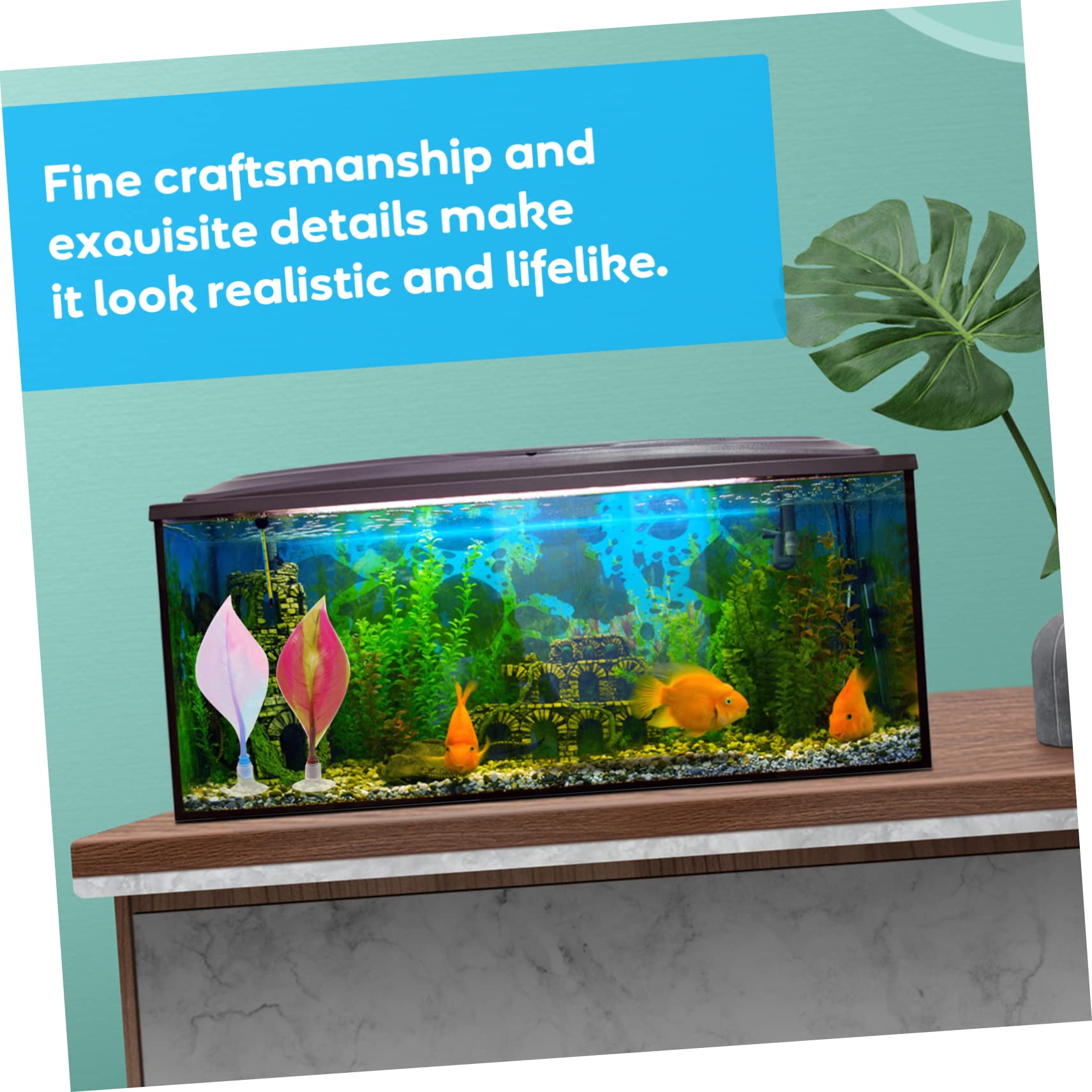Kisangel 12piezas Hamaca para Betta De Ventosas De Descanso y Ocultamiento para Peces Accesorios Decorativos para Acuario para Hábitat Natural y Relajación