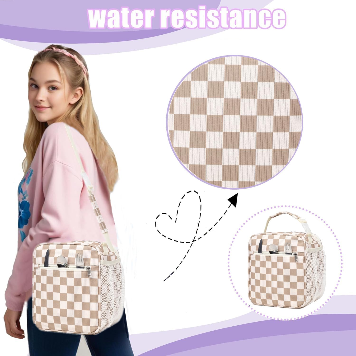 Jumpopack Sac Isotherme Enfant Fille - Sac à Dos Lunch Box Repas École Pique-Nique Mignon Et Pratique