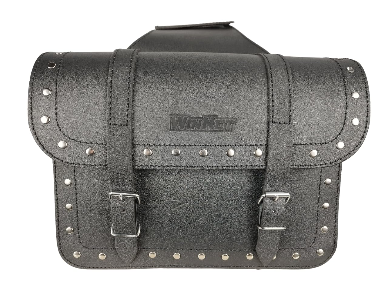 WinNet Coppia di 2 Borse Laterali da Moto Rigide in Pelle a Bisaccia Custom compatibili con Royal Enfield Super Meteor 650