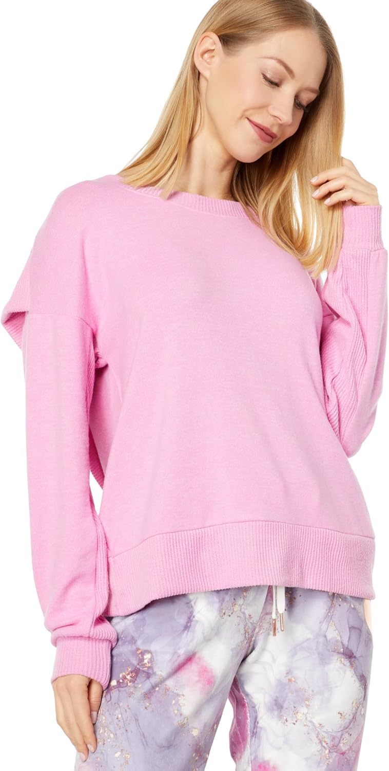 PJ Salvage Womens Loungewear Fun Floral Paints Long Sleeve Top - Image 3