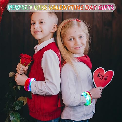 Vista 17 de 36 pulseras LED que brillan en la oscuridad, suministros de fiesta para niños y adultos, regalos de fiesta de Halloween para niños, juguetes de luz