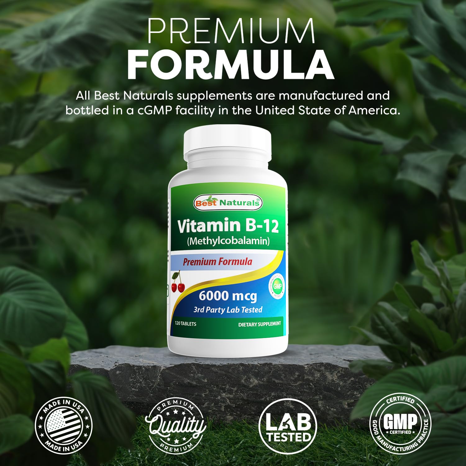 Best Naturals Vitamin B-12 as Methylcobalamin (Methyl B12), 6000 mcg 120 Tablets (120 Count (Pack of 1)) — Amazon image 5