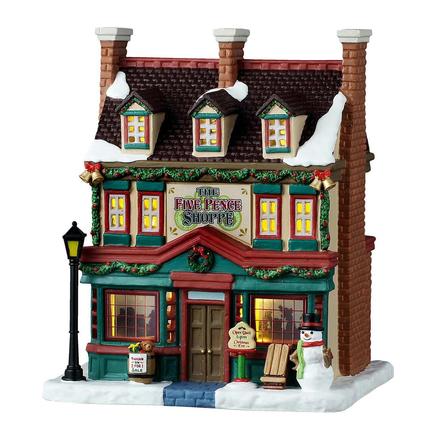 Amazon.com: Lemax The Five Pence Shoppe, Lighted Buildings, #55344
