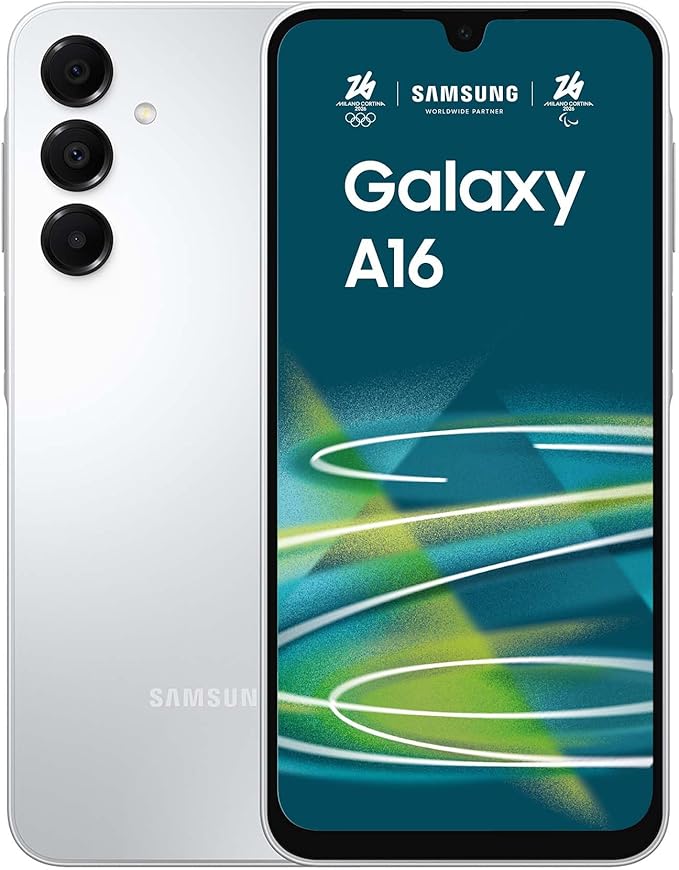 Samsung Galaxy A16, 3 anni di Garanzia del produttore, Android 14, Display Super AMOLED 6.7" FHD+, 4GB RAM, 128GB, Batteria 5.000 mAh, IP54, memoria espandibile, Gray [Versione Italiana]