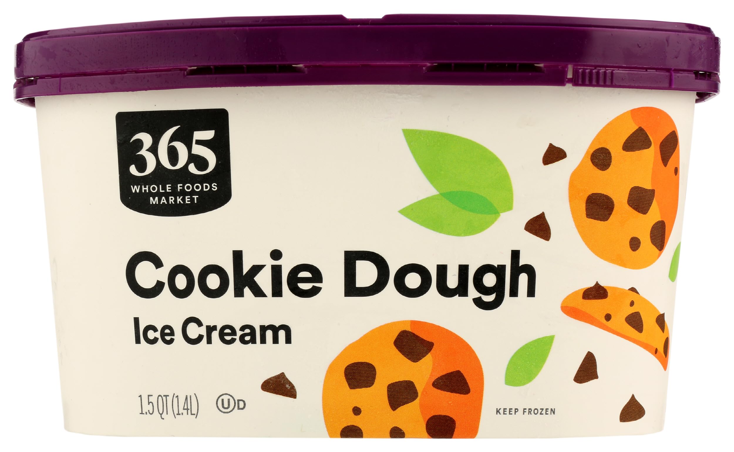 Amazon.com: 365 by Whole Foods Market, Cookie Dough Ice Cream, 1.5