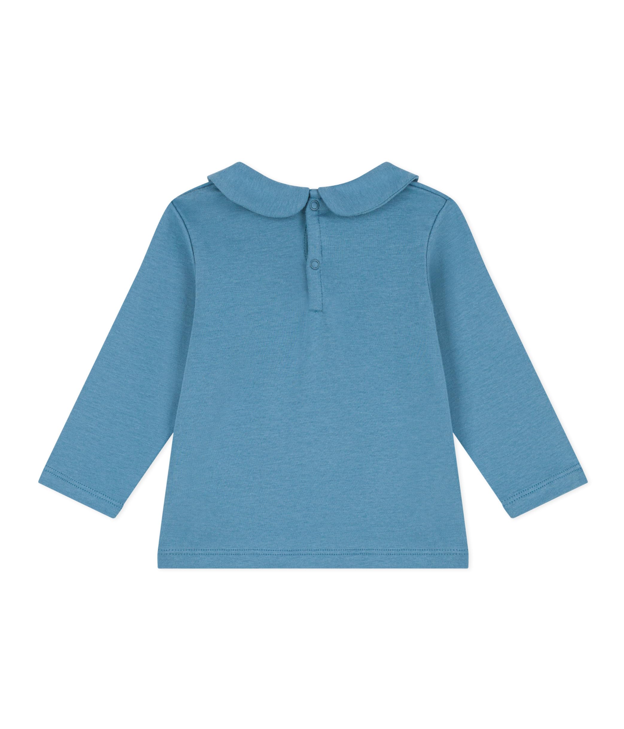 Petit Bateau Dziewczęca A095N bluzka z długim rękawem, niebieska polochon, 36 miesięcy, Niebieski polochon, 3 Lata
