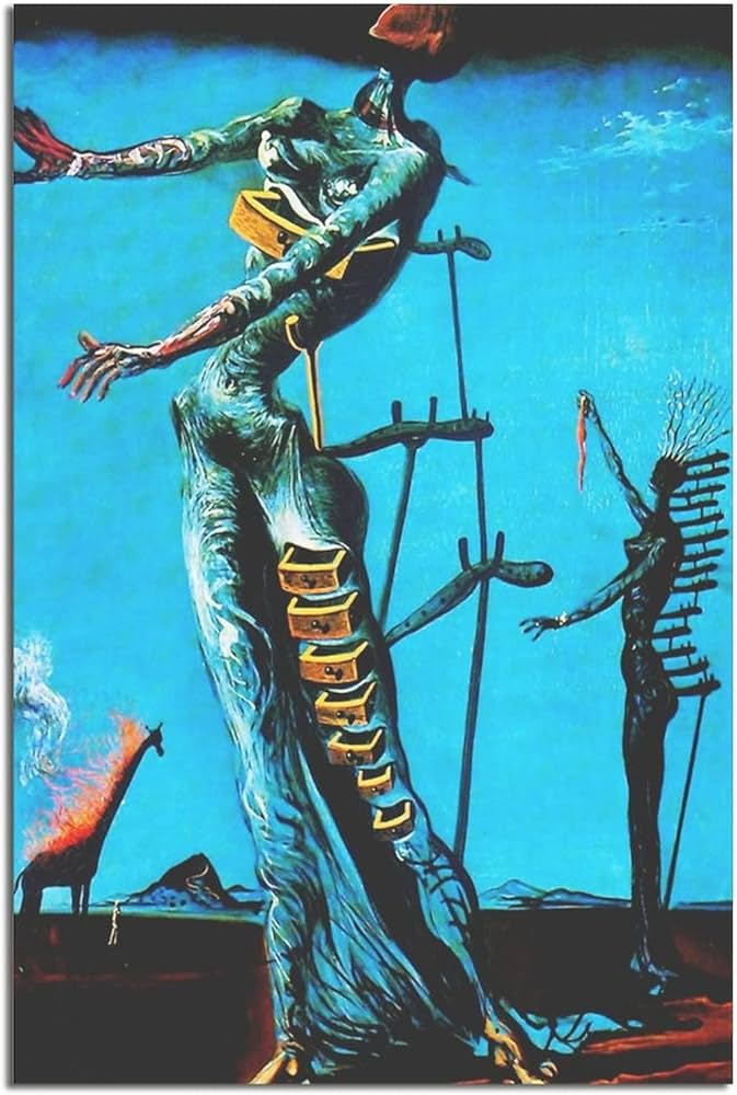 Amazon.co.jp: サルバドール・ダリ有名な作品（情熱的なキリン）アート