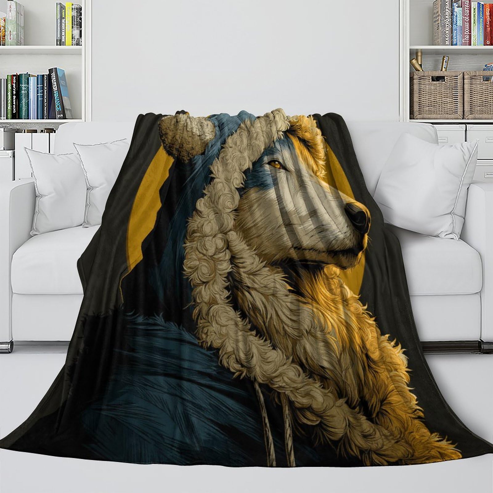 Wolf Ropa Cama Para Adolescente Estampada Manta De Felpa Cómoda Y Suave Y Esponjosa Adecuada Para Sofá Cama Sofá 80x90inch(200x230cm)