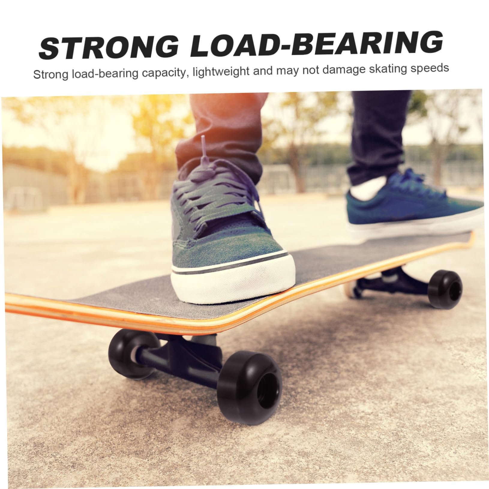 GALPADA Kit Complet de Pont de Skateboard Double Inclinaison 1 Set Noir