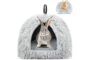YUEPET Calming Small Animal Rabbit House Cave Bed for Indoor Lounging and Hideout