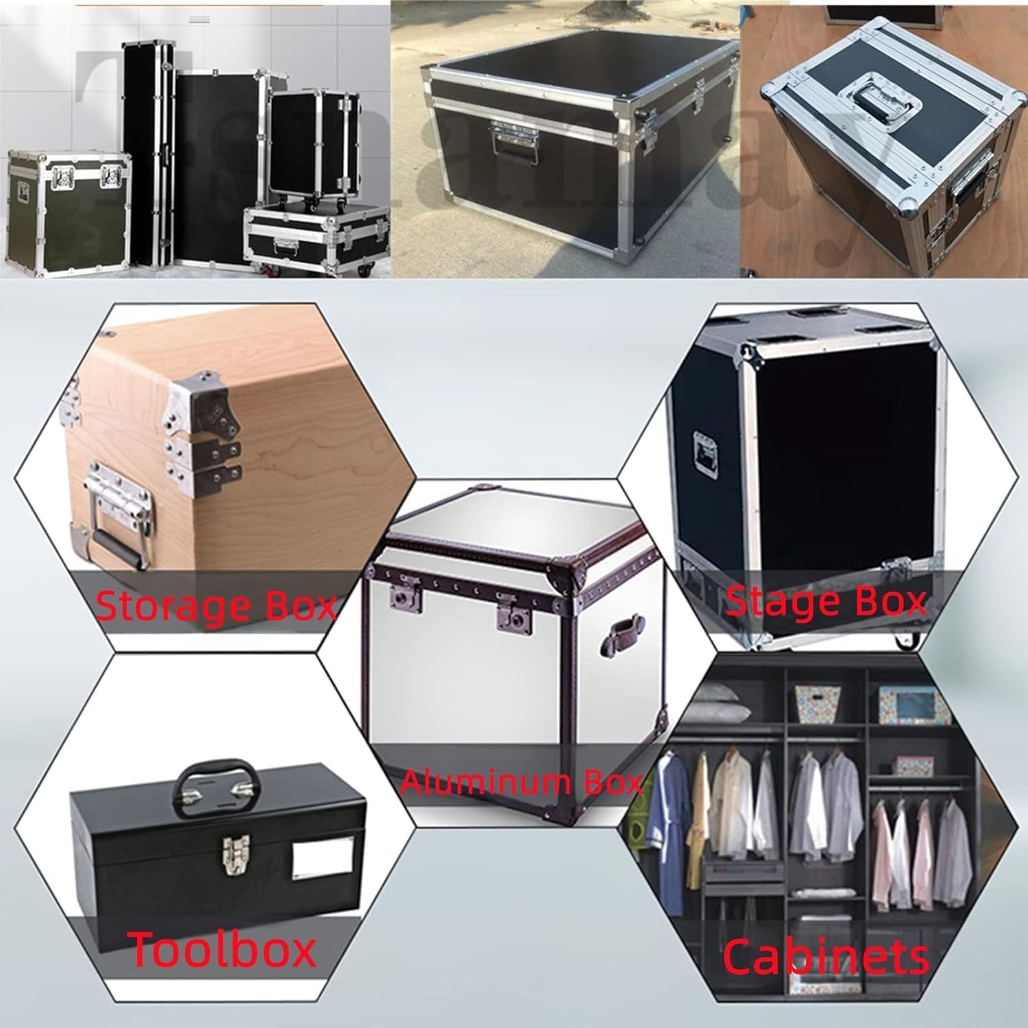 2pcs Spring Loaded Handles 4.3Inch Stainless Steel Chest Handle with Rubber Grip Surface Mount Folding Handles for Toolbox Chest Case Trunks Crates Storage Boxes image 4
