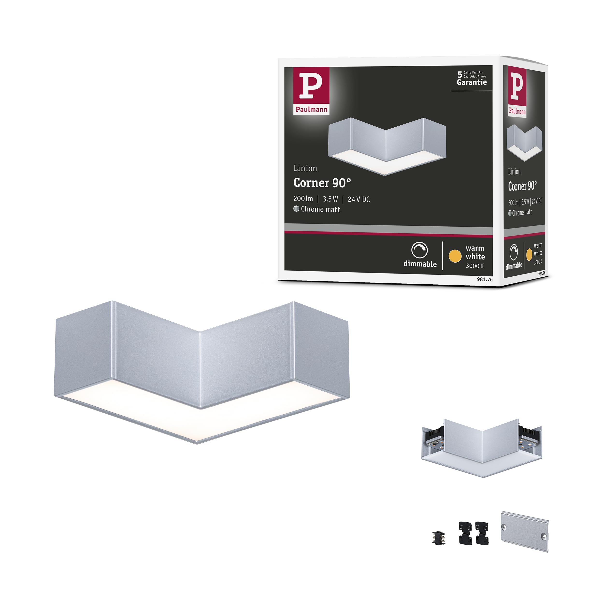 Paulmann 98176 Linion Light Channel 90 ° 2000lm/m 3000K Chrome matt