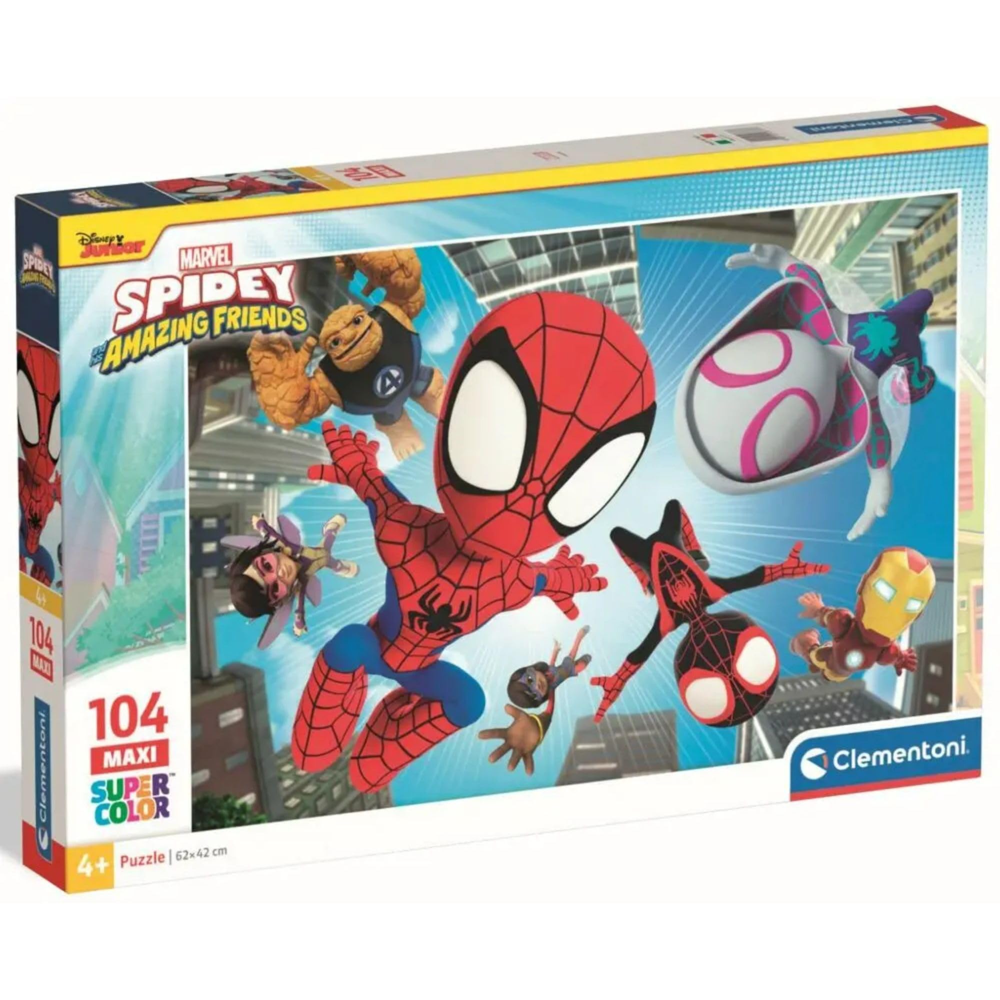 New Clementoni Marvel Spiderman Puzzle 104 Pieces. 62 X 42 Cm. Age 4+.Spidey