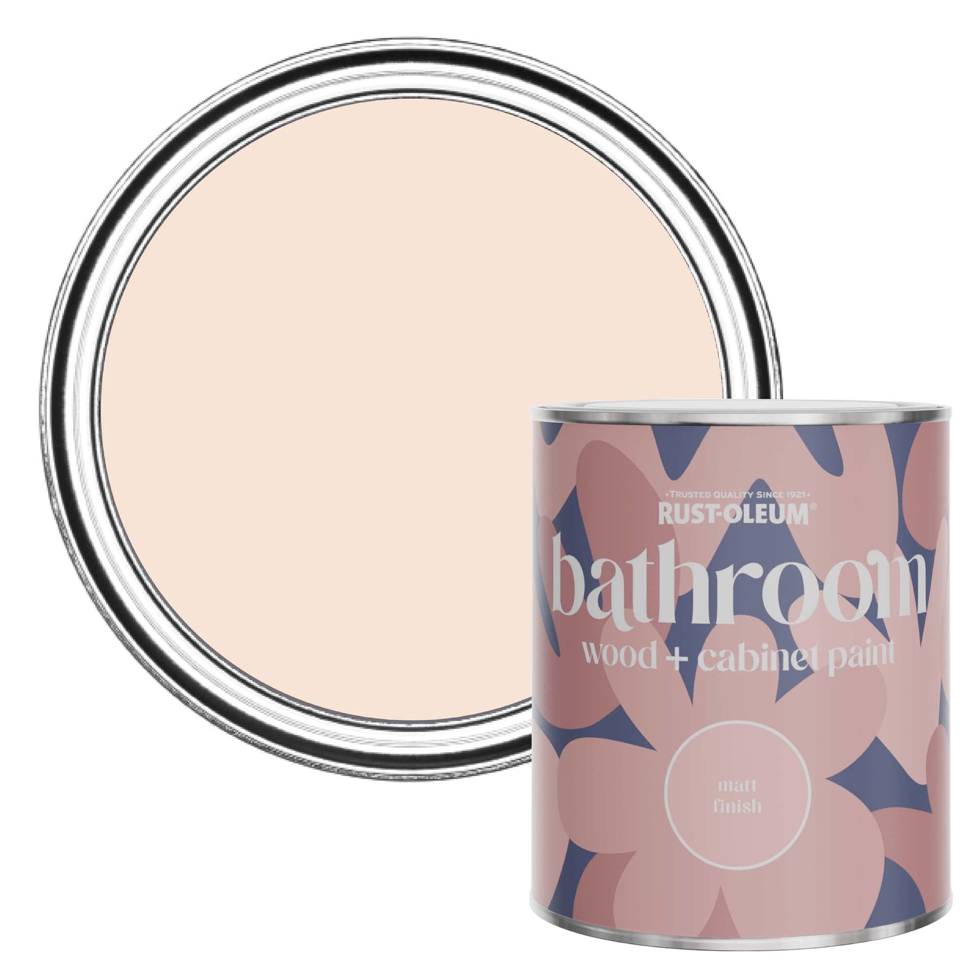Rust-Oleum Pink Moisture Resistant Bathroom Wood and Cabinet Paint in Matt Finish - MELROSE 750ML