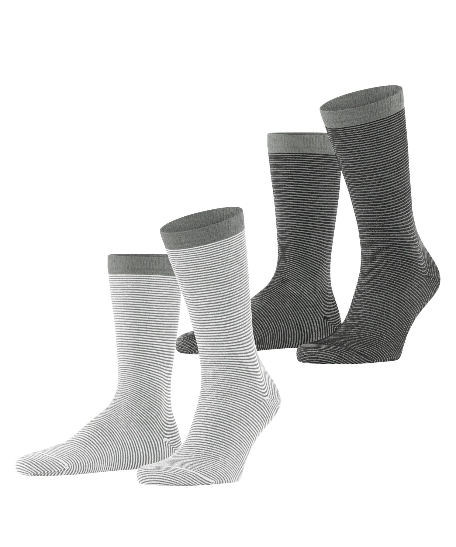 ESPRIT Herren Allover Stripe 2-Pack Socken atmungsaktive biologische nachhaltige Baumwolle verstärkte Damensocken langlebig strapazierfähig hautfreundlich gestreift Multipack 2 Paar