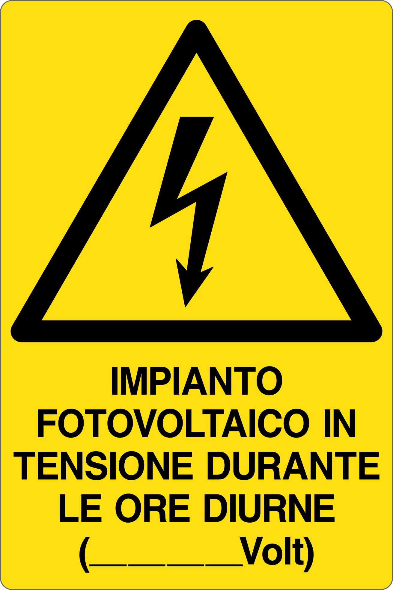 Cartello Impianto Fotovoltaico In Tensione - 20x31 Cm, Alluminio O Forex, Resistente Agli Agenti Atmosferici - Foto 7