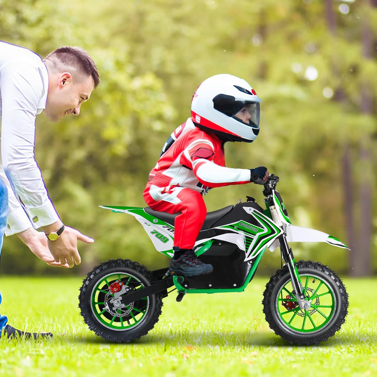 36V 350W Electric Dirt Bike, Fast Speed Electric Motorcycle - Up to16MPH & 18.5 Miles Long-Range, 3-Speed Modes Motorcycle for Kids
