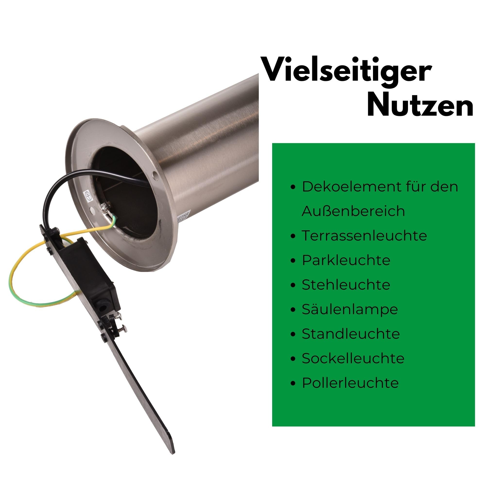 Novatool Wegeleuchten I 45 cm + 110 cm I mit Bewegungsmelder I Edelstahl I IP44 I E27 Sockel I Wegebeleuchtung aussen Aussenleuchten Garten Standleuchte Terassenleuchte Gartenleuchte stehend