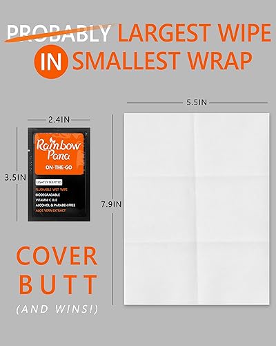Miniatura 5 de RainbowPana 240 toallitas desechables para hombres sobre la marcha, envueltas individualmente, toallitas para glúteos, toallitas de viaje,