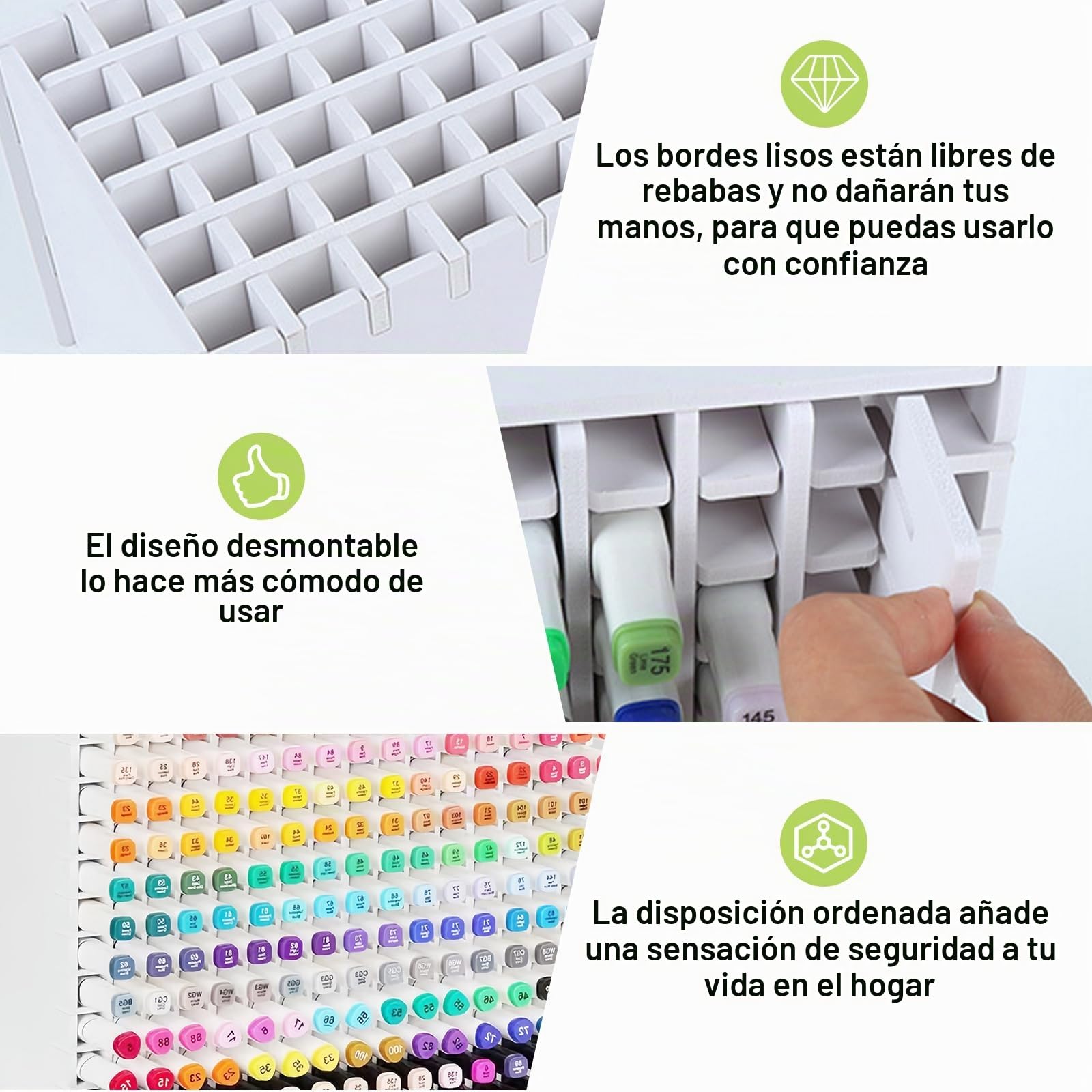 Organizador de 240 lápices de escritorio, organizador de marcadores para guardar marcadores, portabolígrafos de escritorio, lápices de colores, marcadores para el hogar, la oficina, la escuela