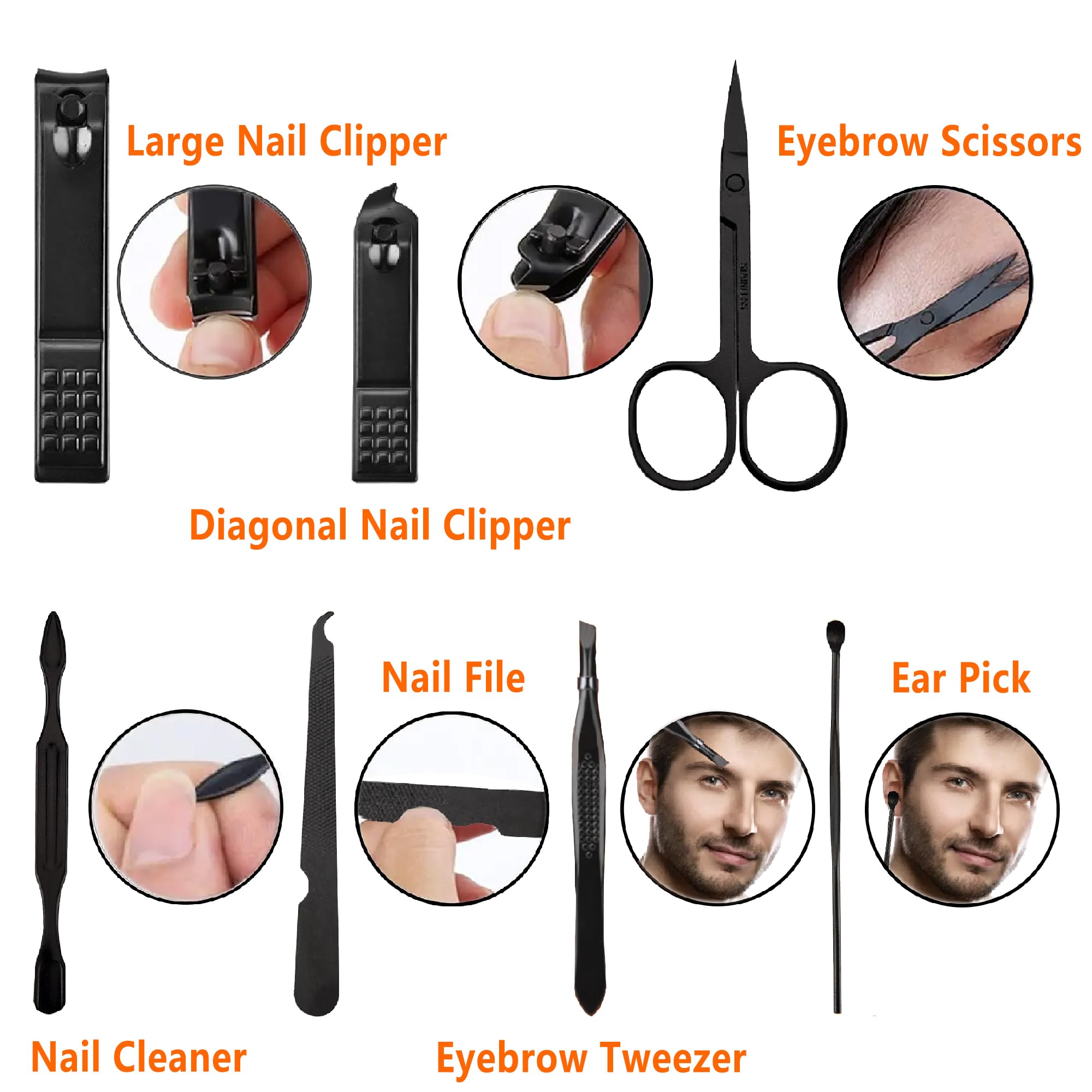 Set de manucure Set de coupe-ongles Soins personnels Kits de toilettage des ongles Set de soins des ongles de voyage Manucure Coupe-ongles Kit de soins des ongles Cadeau pour les famille Collègue Amie