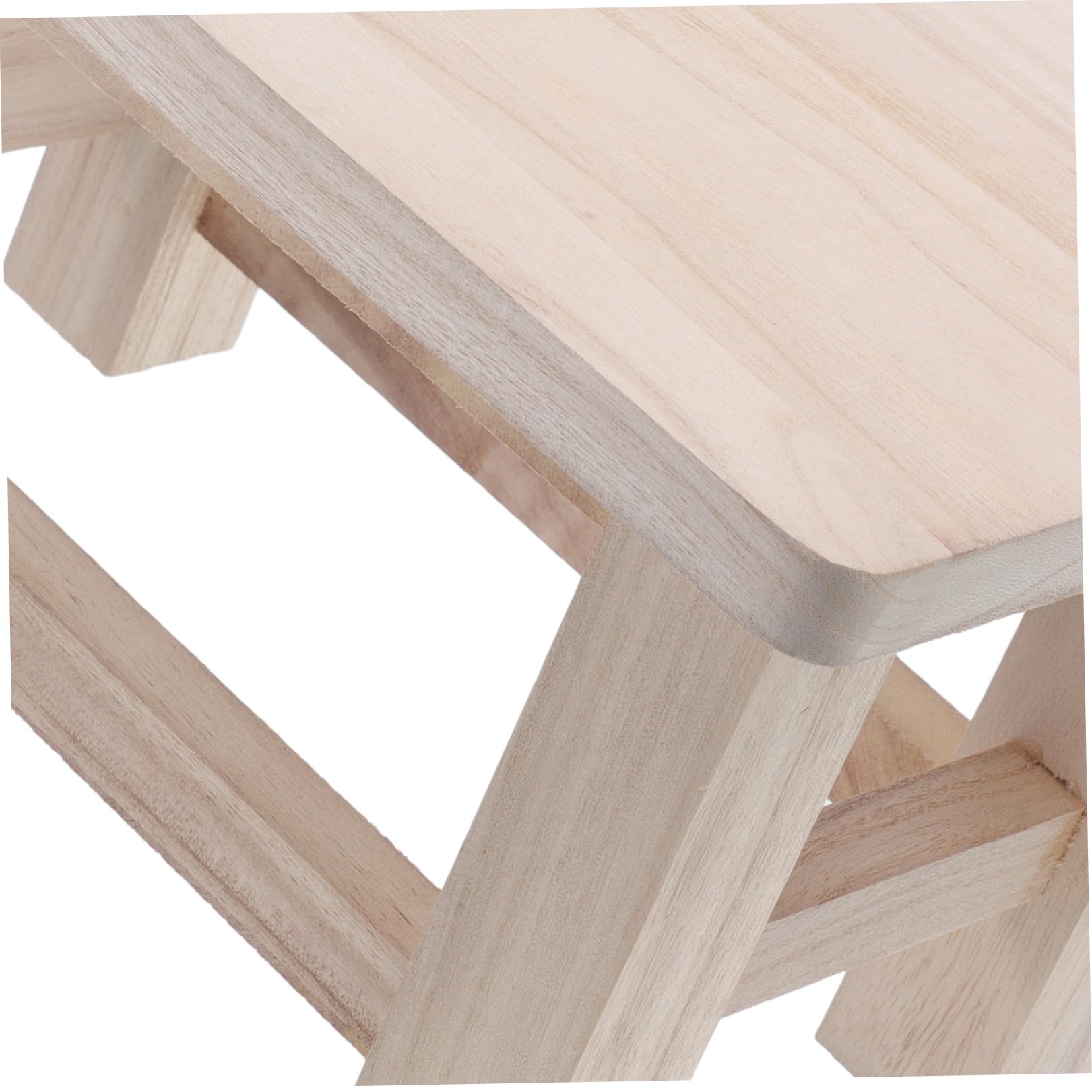 DOITOOL Taburetes Bajos Madera de Estilo Chino Compacto Superficie Lisa, Pequeño Taburete para Sentarse Adecuado Hogar en Madera Natural