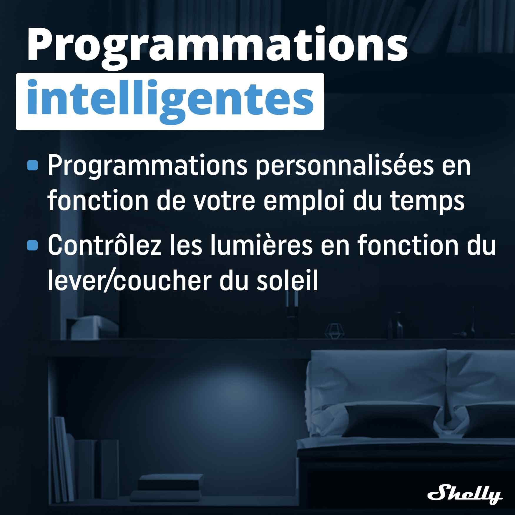 Shelly Dimmer 2 - Interrupteur Variateur de Lumière Wi-Fi, Gradateur LED et Halogènes, Intesnité variable 50-200 VA/10W-200 W, Aucun hub requis, Alexa & Google home, app iOS Android (Lot de 2)