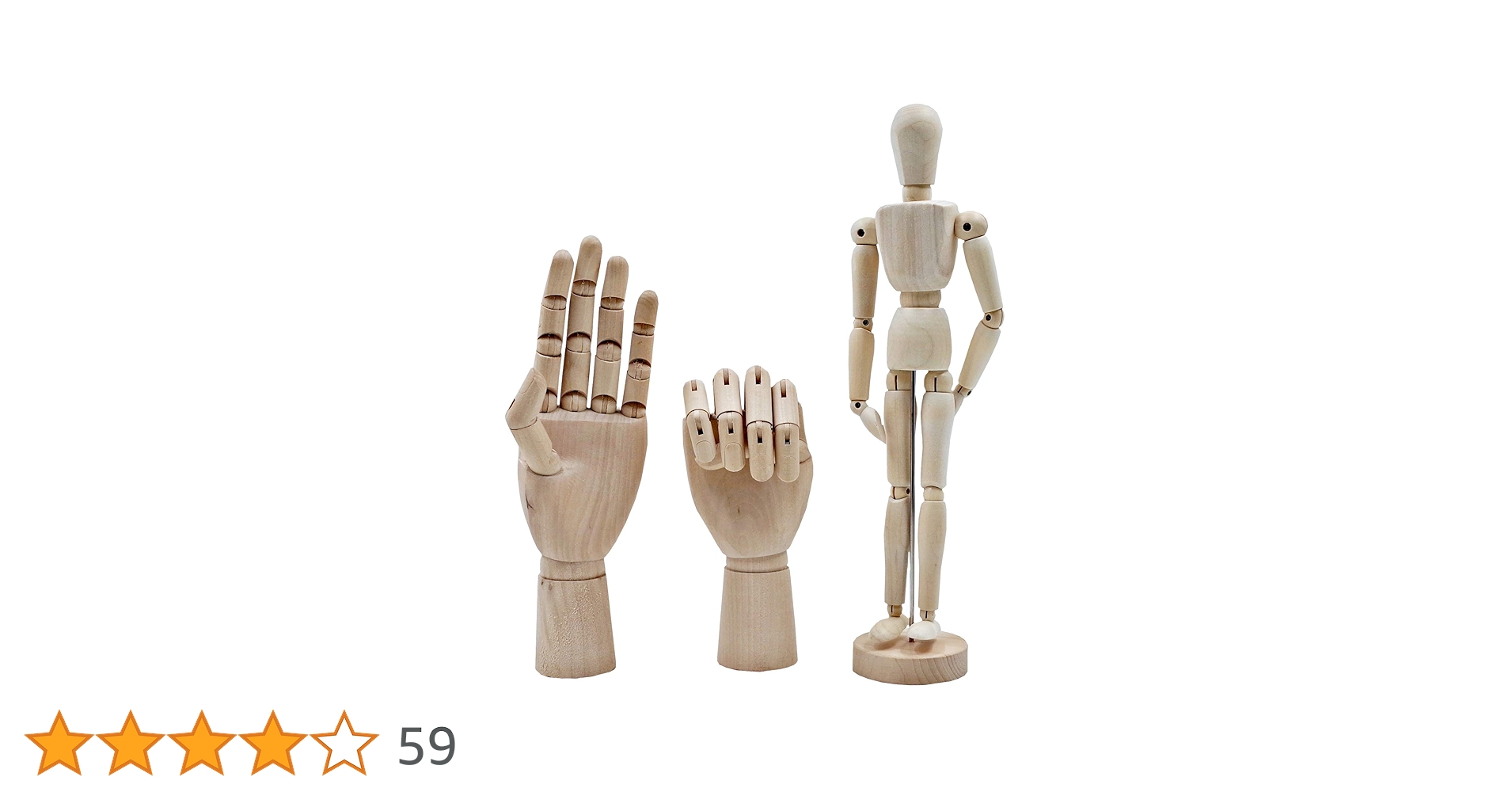 Amazon.co.jp: ZERONOWA デッサン ドール 木製 ハンドモデル ウッド