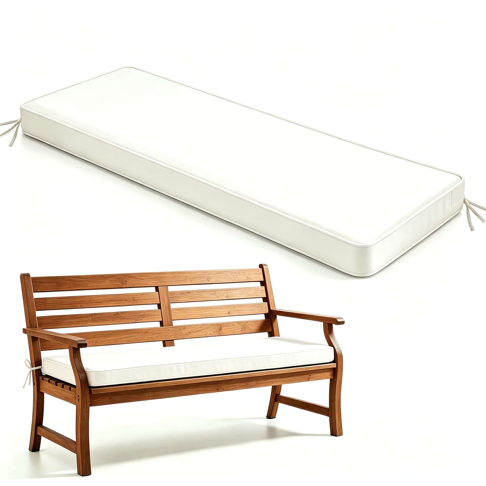 Cojín para Banco de Exterior Impermeable para Muebles de Patio Cojín Antideslizante con Funda Extraíble para Columpio de Jardín Sofá de Porche O Terraza